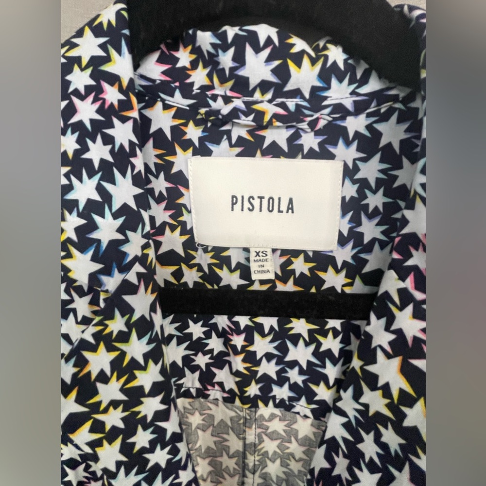Pistola wrap dress star pattern navy background XS - Picture 3 of 8